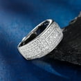 thumbnail image 4 of SFTING Men Wedding Band 925 Sterling Silver Round Cut Men Rings Wedding 5A CZ Wedding Rings for Men Size 10, 4 of 7