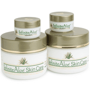 InfiniteAloe Complete Skin Care, Organic Aloe Face and Body Cream, Natural Moisturizer for Dry Skin (2) 8oz   (2) 0.5oz