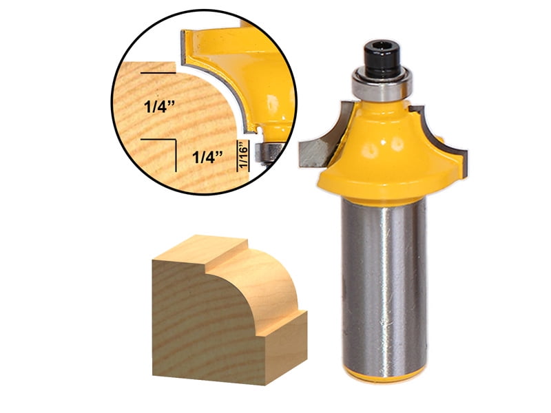 1//4/" Shank 3//4inch Radius Round Over Beading Edging Router Bit Wood Working Tool