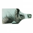 thumbnail image 1 of Dutch Cutting Board, Close Up Blurry Back Image of a Brown Colored Young Draft Horse from Netherlands, Decorative Tempered Glass Cutting and Serving Board, in 3 Sizes, by Ambesonne, 1 of 2