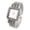 Silver, variant on Silver Metal Western Style Decorated Square Face Women's Bangle Cuff Watch