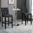 thumbnail image 2 of HOMCOM Modern Bar Stools Set of 2, Upholstered Counter Height Barstools, 2 of 10