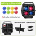 thumbnail image 2 of Bolsa de transporte para pelotas de petanca DSLEAF con capacidad para 8 bolas con bolsillos y correa, 2 of 7
