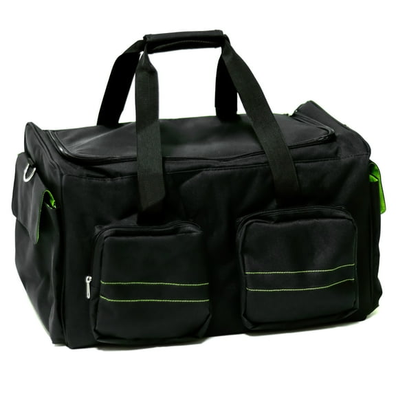 Travel Storage DJ Gig Bag Bag with 8 Removable Dividers, Padded Shoulder Strap & 6 Storage Pockets