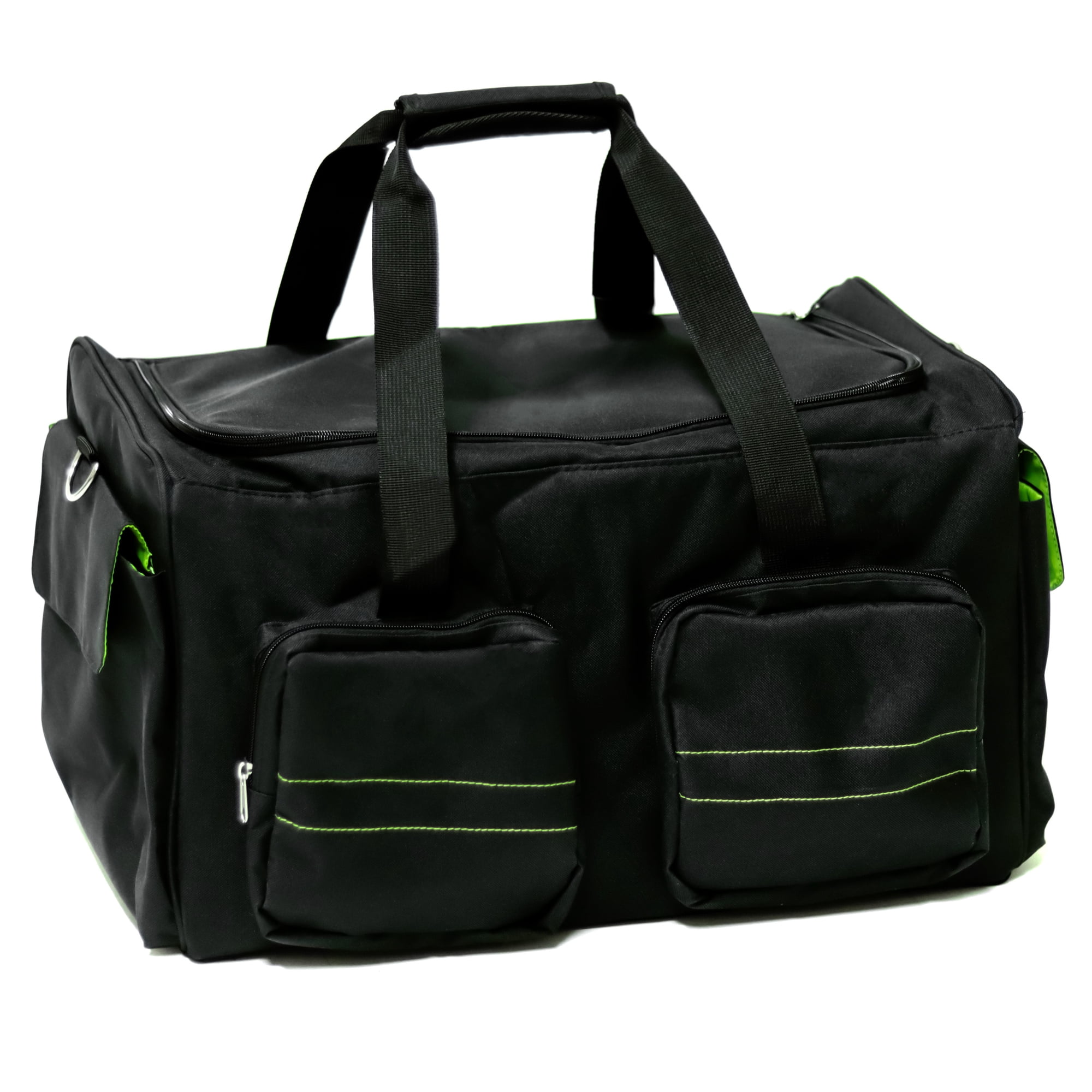 Trademark Innovations Travel Storage DJ Gig Bag Bag with 8 Removable Dividers Padded Shoulder Strap & 6 Storage Pockets