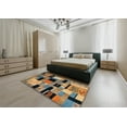 thumbnail image 5 of Ahgly Company Machine Washable Indoor Rectangle Abstract Dark Brown Area Rugs, 7' x 10', 5 of 7