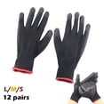 thumbnail image 2 of Tzgsonp 12 Pairs Rubber Protective Gloves Antistatic Nylon Gloves Work Safety Working Mechanic Gloves Garden Builder, 2 of 10
