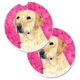 thumbnail image 1 of SC9133PKCARC Ensemble de 2 sous-Verres de Voiture Labrador Rose, 1 of 1