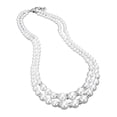 thumbnail image 2 of SmartBy White Faux Pearl Necklace Ladies 2 Strands Beads Choker Elegant Layered Necklace Jewelry for Dating Weddings Parties, 2 of 7