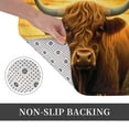 thumbnail image 6 of Picia Sunset Sunflower Cow A Pattern Flannel Doormat – 16x24 Inch Non-Slip Indoor Mat, Absorbent & Quick-Dry Rug for Entryway, Bathroom, Kitchen, and Bedroom, Machine Washable, 6 of 7