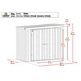 thumbnail image 3 of Arrow Elite Steel Storage Shed, 8x4, Galvalume, 3 of 8