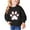 Black, variant on Odeerbi Kids Girls Crewneck Sweatshirts Pullover Sweatshirts Children's Fall Winter Sweatshirt Heart Print Long Sleeve Sweater Top Black