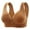 Brown, variant on Mrat Wireless Bras for Large Breasted Women Clearance Unlined Bras with Underwire Women Longline Bra Style M-693 Women Size Wirefree T-Shirt Bra Female V-Neck Hook and Eye Bra Closure Brown XL