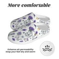 thumbnail image 6 of Daiia Lavender Bicycle Print Women’s Fuzzy Slippers Memory Foam Lightweight House Shoes Cozy Loafer Flannel House Shoes-40/41, 6 of 7