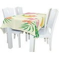 thumbnail image 2 of Coolnut Flamingo With Tropical Elements Tablecloth Modern Table Cover for Home Decoration, Spill Proof Cloth Washable for Dinner Picnic, 60"x108", 2 of 6