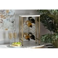 thumbnail image 1 of Wholesale Interiors WS-12223-Wine Rack 3.25 in. Baxton Studio Ramona Modern & Contemporary Gold Finished Metal Wine Rack with Faux Marble Tabletop, 1 of 5