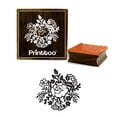 thumbnail image 1 of Printtoo Square Floral Pattern Wooden Rubber Stamp Card Making Stamps Craft Textile-2 x 2 Inches, 1 of 2