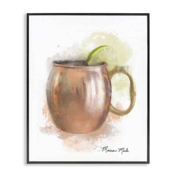 Stupell Industries Modern Soft Hued Moscow Mule Black Framed Giclee Art, 11 x 14, by Matthew Piotrowicz