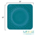 thumbnail image 3 of Messy Mutts Silicone Therapeutic Licking Bowl Mat | 10" x 10" | Slow Feeder Mat for Boredom & Anxiety | Lick Pad for Dogs & Cats (Blue), 3 of 4