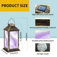 thumbnail image 4 of Hanging Solar Lantern Purple lavender liquid watercolor golden LED Lanterns Outdoor Waterproof Garden Decor Lights Gifts for Women, 4 of 8