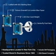 thumbnail image 2 of Gem Stone King 925 Sterling Silver London Blue Topaz Stud Earrings for Women Men (2.28 Cttw, Gemstone Birthstone, Emerald Cut 7X5MM), 2 of 5