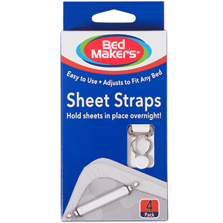 Bed Sheet Clips, 6 pcs Black Fitted Sheet Holder Straps, Upgraded
