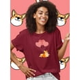 thumbnail image 2 of Corgi Flying W Balloons T-Shirt Women -Image by Shutterstock, Female 5X-Large, 2 of 4