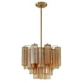 thumbnail image 2 of ADD-300-AG-AM Crystorama Lighting Addis - 4 Light Chandelier-13.75 Inches Tall and 17.75 Inches Wide-Aged Brass Finish-Amber Glass Color, 2 of 11
