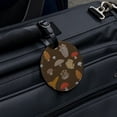 thumbnail image 5 of Mushroom Fungi Fungus Pattern Round Leather Luggage Card Suitcase Carry-On ID Tag, 5 of 6