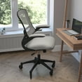 thumbnail image 3 of Flash Furniture Kelista Mesh Mid Back Office Chair with Flip-Up Arms, 250 lb, Dark Gray, 3 of 9