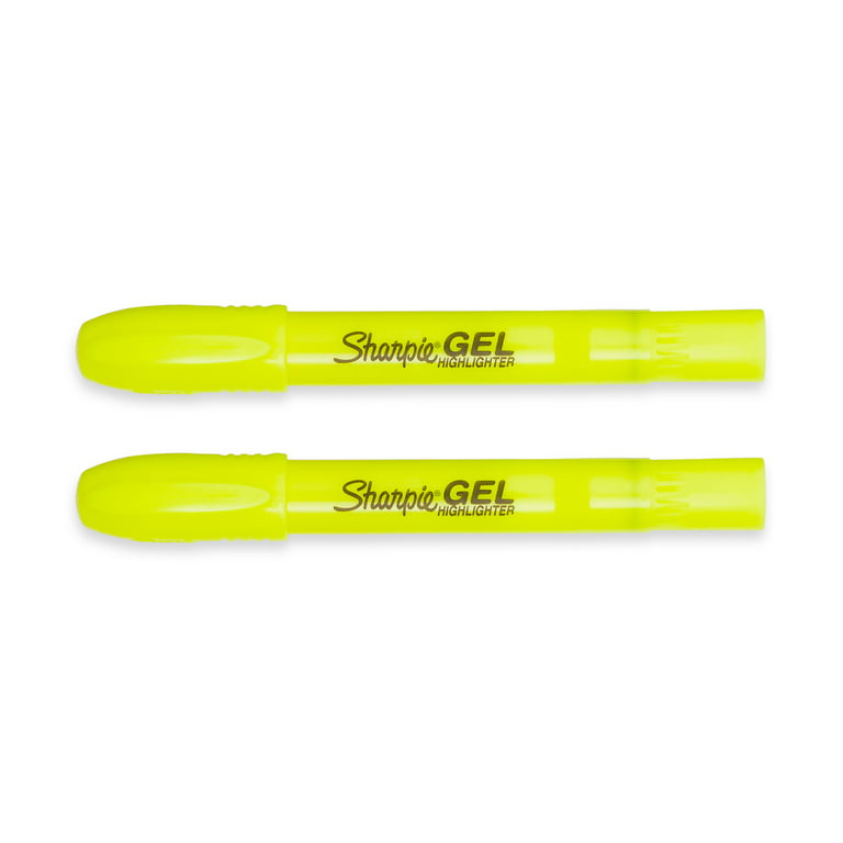 Sharpie Highlighter, Gel Stick, Fluorescent Yellow - 2 highlighters