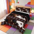 thumbnail image 2 of Erosebridal Western Cowhide King Size Comforter Sets,Cow Pattern Comforters King Size,Black Reversible,3 Pieces,1 Comforter and 2 Pillowcases, 2 of 7