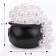thumbnail image 2 of Holloyiver Halloween Bubble Cauldron DIY Set, 7.6" Black Plastic Witches Cauldron with Handle 30 Pcs Clear Plastic Balls and String Light Halloween Cauldron Candy Bowl Decorations (Purple), 2 of 9