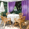 thumbnail image 4 of Outdoor Curtains for Patio Waterproof, Boho Floral Outdoor Privacy Panels Grommet, Purple Flowers Vintage Bohemian Watercolor Blackout Outside Curtains for Porch/Cabana 54"x95", 1 Panel, 4 of 8