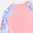 thumbnail image 6 of Fshinging Tankini Swimsuits For Girls Swimming Spring Summer Cap Long Sleeve Patchwork Tops And Bottoms Birthday Gifts Size 7-8 Years, 6 of 8