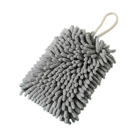 

Kitchen Hand Towels | Ultra-absorbent Hand Towels for Bathroom | Soft Fluffy Chenille Hand Towel with Lanyard Quick Dry Towel for Hotel Office Bathroom Kitchen