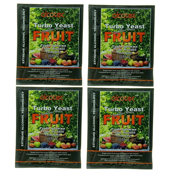 Alcotec Fruit Turbo Yeast Distiller's Strain (Pack of 4)