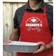 thumbnail image 3 of ThisWear BBQ Grill Accessories Everything Tastes Better Off Grandpas Grill Chef Apron Two Pocket Apron Red, 3 of 7