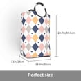 thumbnail image 3 of DouZhe 50L Rectangular Laundry Basket, Geometry Hearts Background Prints Waterproof Foldable Laundry Hamper with Aluminum Handles, 3 of 6