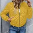 thumbnail image 6 of ZUKMRJPC Women's Quilted Jackets Stand Collar Lightweight Casual Bomber Jacket Fall Winter Full Zip Warm Solid Color Cropped Coats, 6 of 9