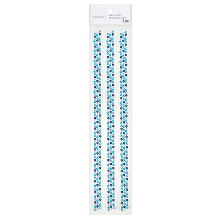 UPC: 0886946612275 | Blue & White Rhinestone Borders by Recollections™