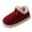 Red, variant on Mens Bootie Slippers Fleece Lined Winter Warm Non Slip House Shoes for Indoor Outdoor Lounge Boots