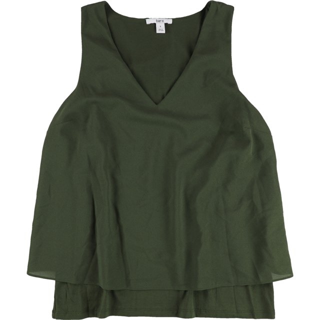 bar III Camiseta sin mangas tejida para mujer, verde, extragrande