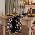 thumbnail image 2 of Table Runners 90 Inches Long Dress Scarves, Black Spring Floral Farmhouse Coffee/Dining/Kitchen Table Runner for Living Room, Elegant Flowers Farmhouse Botanical 13x90 Inch, 2 of 9