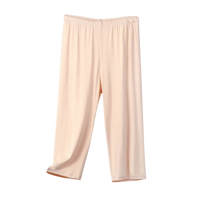Pantalones de pijama cortos de verano para mujer - Cintura alta, tallas grandes, cintura elástica
