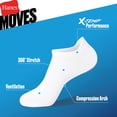 thumbnail image 3 of Hanes Mens No-Show Socks Value Pack, 3-Pack, Moves X-Temp 360-Degree Stretch Socks with Heel Shield, 3 of 7