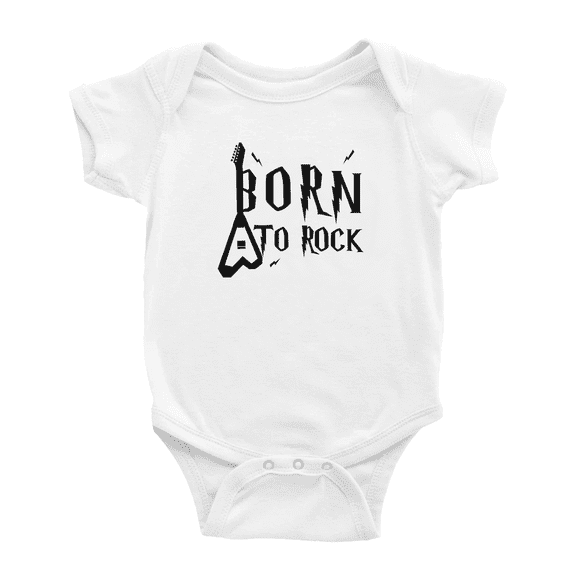 Born To Rock Funny Baby Boy Girl Clothes