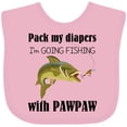 thumbnail image 3 of Inktastic Pack My Diapers I'm Going Fishing with Pawpaw Boys or Girls Baby Bib, 3 of 4