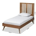 thumbnail image 4 of Baxton Studio Takeo Mid-Century Modern Transitional Ash Walnut Finished Wood Twin Size Platform Bed, 4 of 19