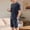 Set-A44Navy, variant on Gamivast Men's Velour Short Set Crewneck T-Shirt and Drawstring Shorts Soft Plush 2 Piece Outfit for Summer Beach Vacation Casual Daily Lounge Attire